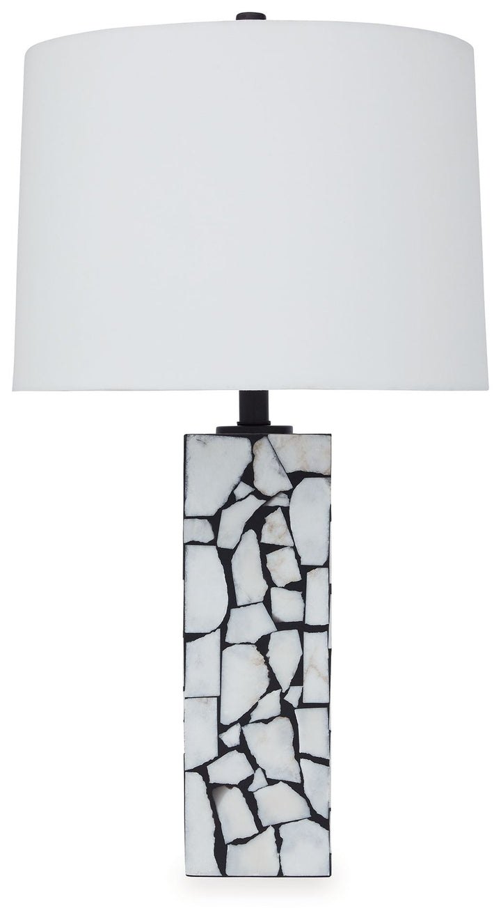 Macaria - Marble Table Lamp - White / Black
