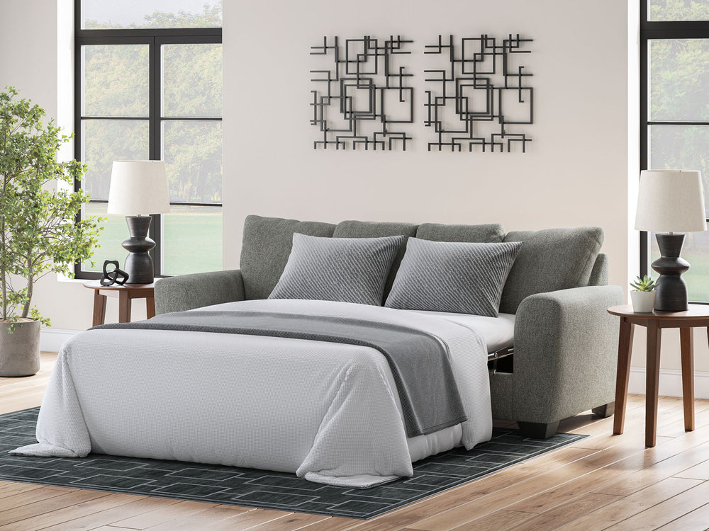 Triston-Peaks - Queen Sofa Sleeper - Suede - Roberts Furniture & Mattress (Yorktown, VA)