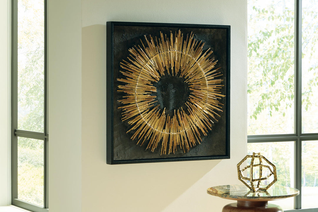 Buddins - Wall Art - Black / Gold Finish