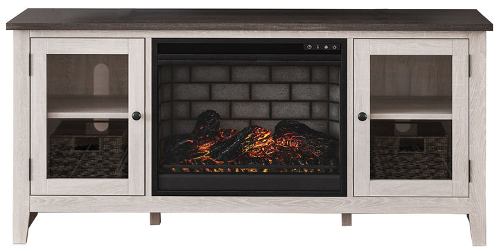 Dorrinson - TV Stand With Fireplace Insert