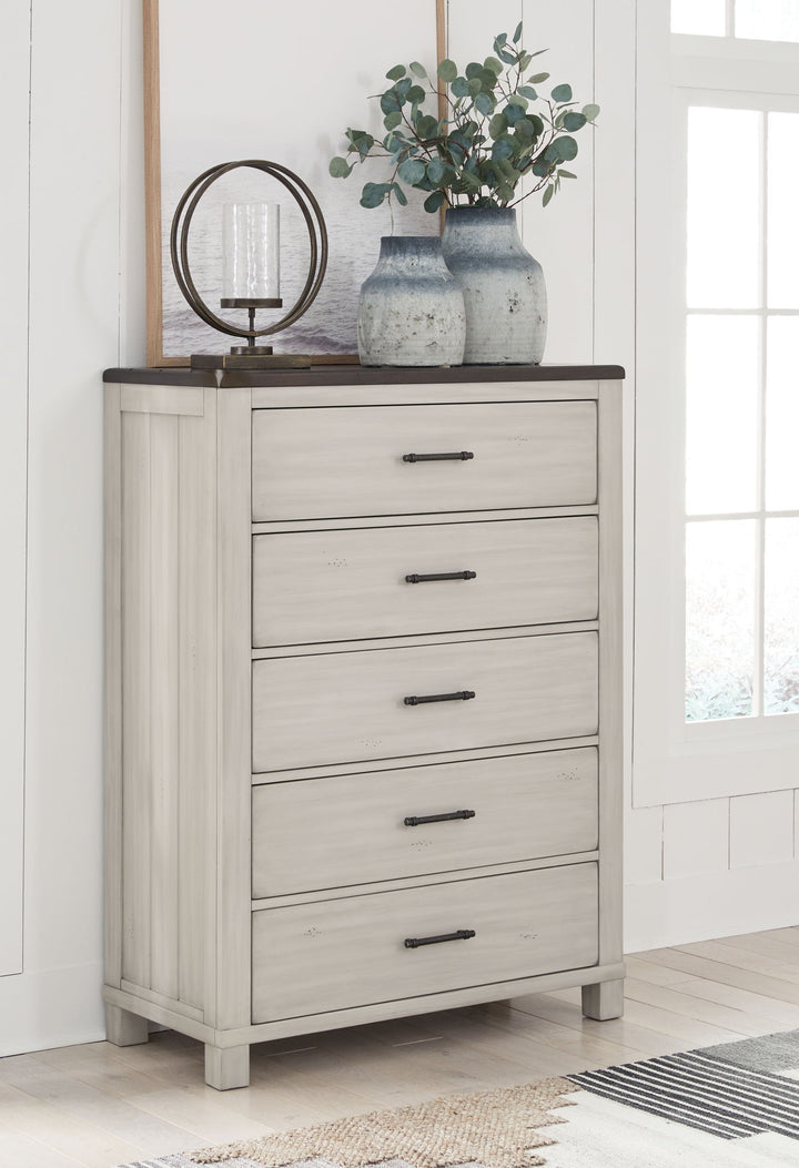 Darborn - Five Drawer Chest - Gray / Brown