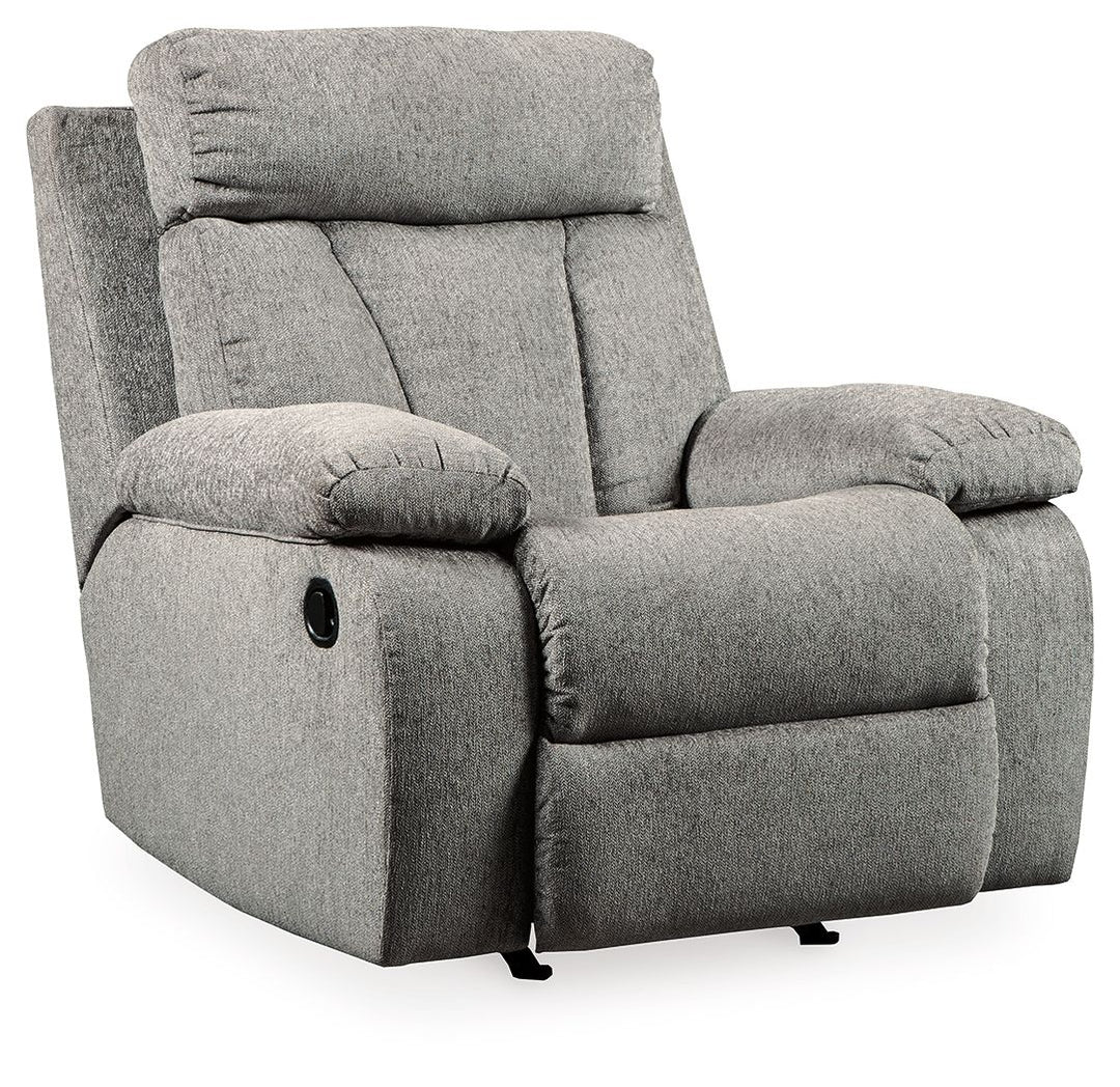 Mitchiner - Rocker Recliner - Fog - Roberts Furniture & Mattress (Yorktown, VA)