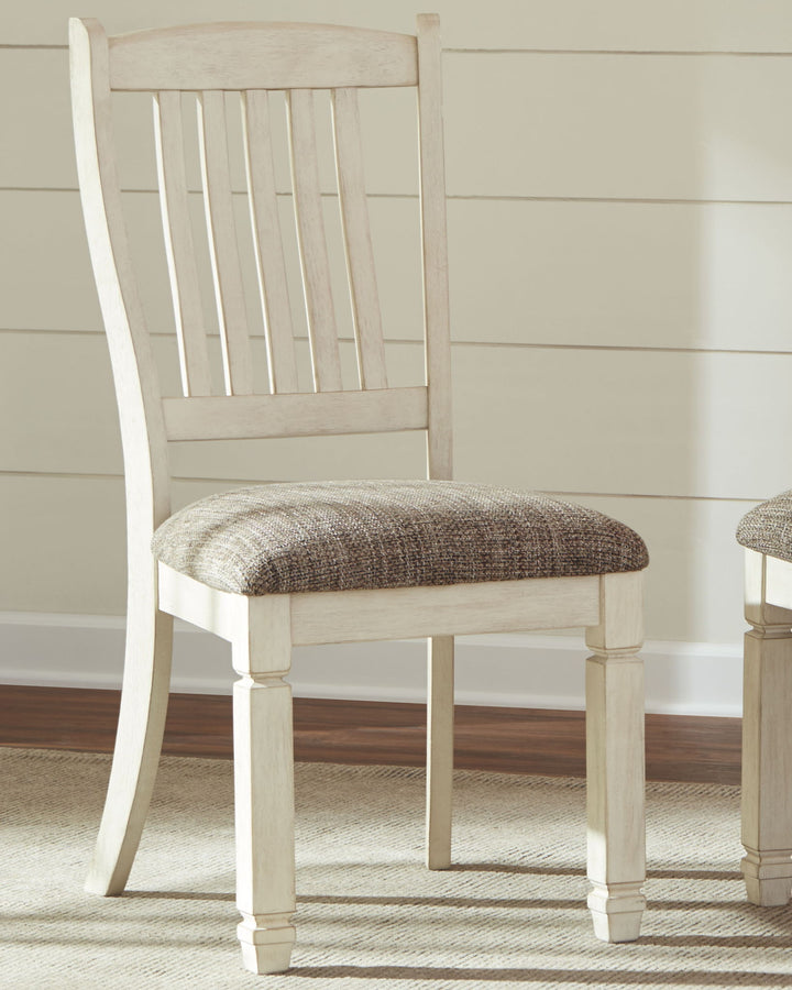 Bolanburg - Dining UPH Side Chair (Set of 2) - Rake Back - Brown / Beige - Roberts Furniture & Mattress (Yorktown, VA)