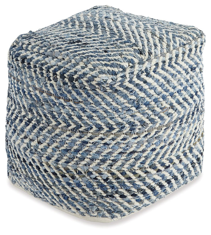 Chevron - Pouf - Blue