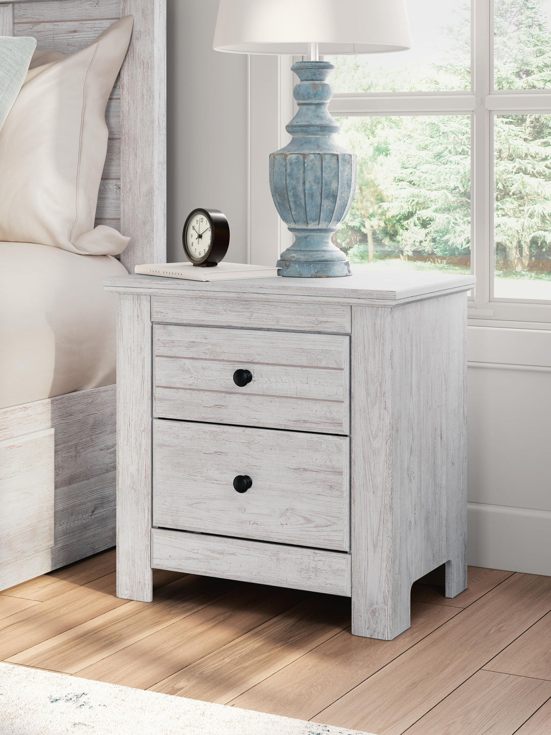 Makidern - Two Drawer Night Stand - Roberts Furniture & Mattress (Yorktown, VA)