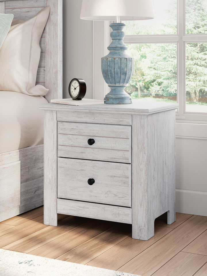 Makidern - Two Drawer Night Stand - Roberts Furniture & Mattress (Yorktown, VA)