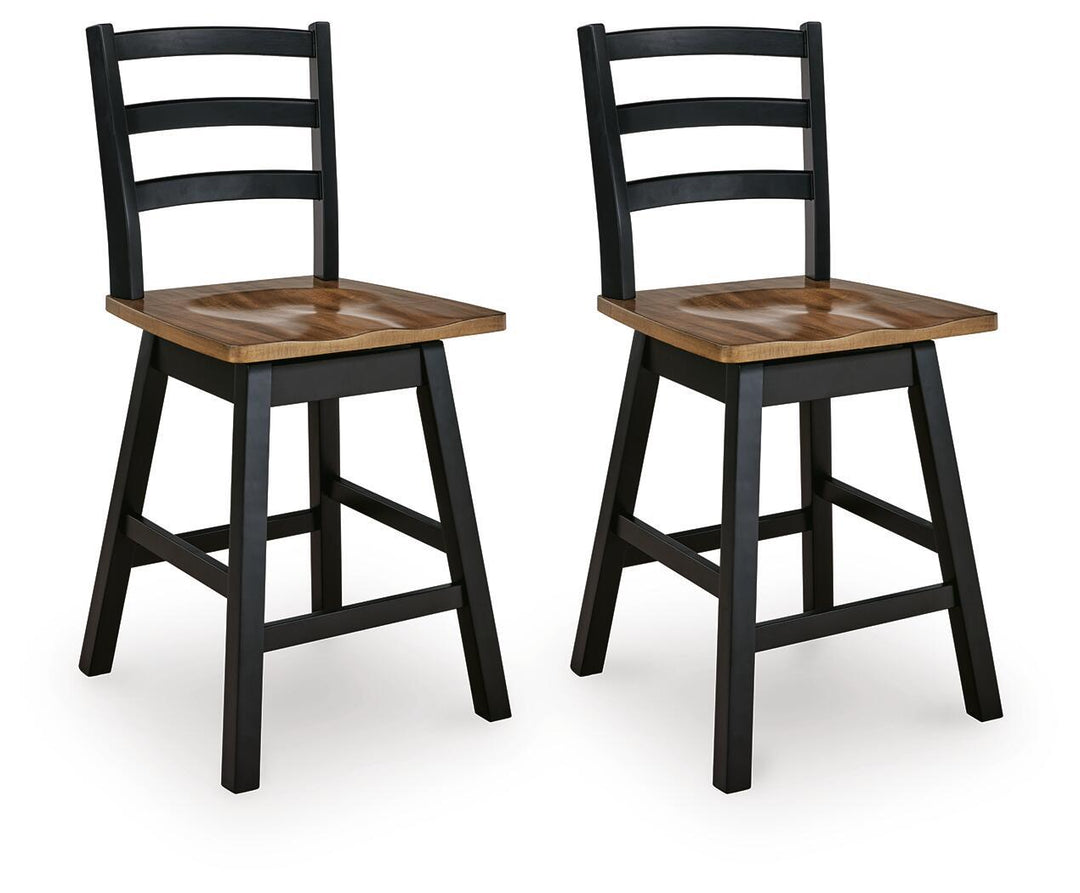 Wildenauer - Swivel Stool (Set of 2) - Roberts Furniture & Mattress (Yorktown, VA)