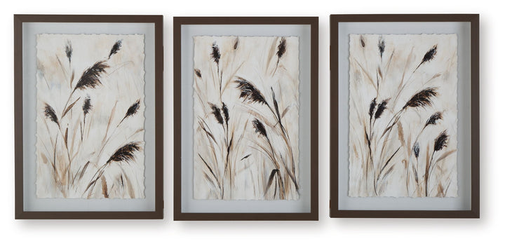 Honslow - Wall Art Set (Set of 3) - Brown / Black / White