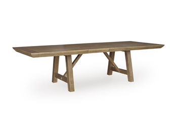 Ridgester - Rectangular Dining Room Extension Table - Light Brown - Roberts Furniture & Mattress (Yorktown, VA)