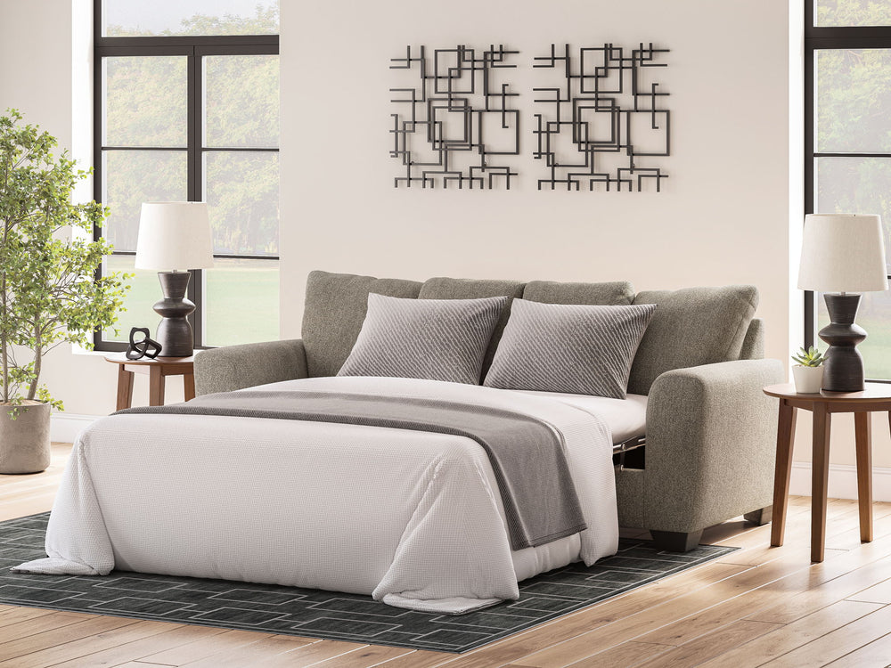 Triston-Peaks - Queen Sofa Sleeper - Suede - Roberts Furniture & Mattress (Yorktown, VA)