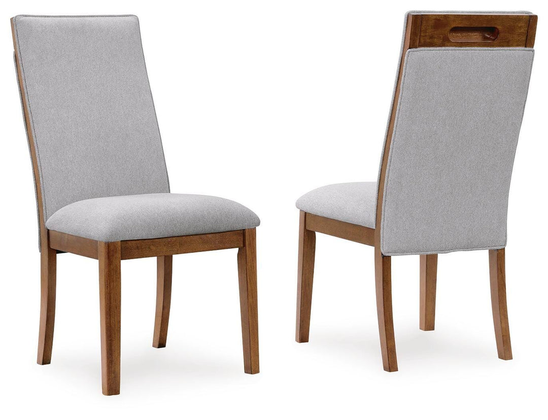 Lyncott - Dining Upholstered Side Chair (Set of 2) - Beige / Brown - Roberts Furniture & Mattress (Yorktown, VA)