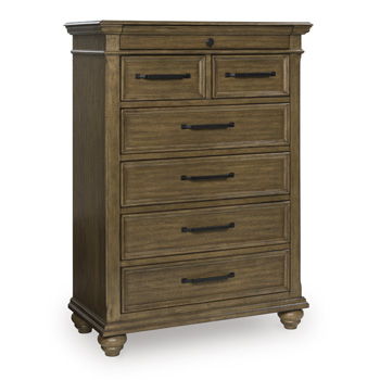 Karallin - Seven Drawer Chest - Medium Brown - Roberts Furniture & Mattress (Yorktown, VA)