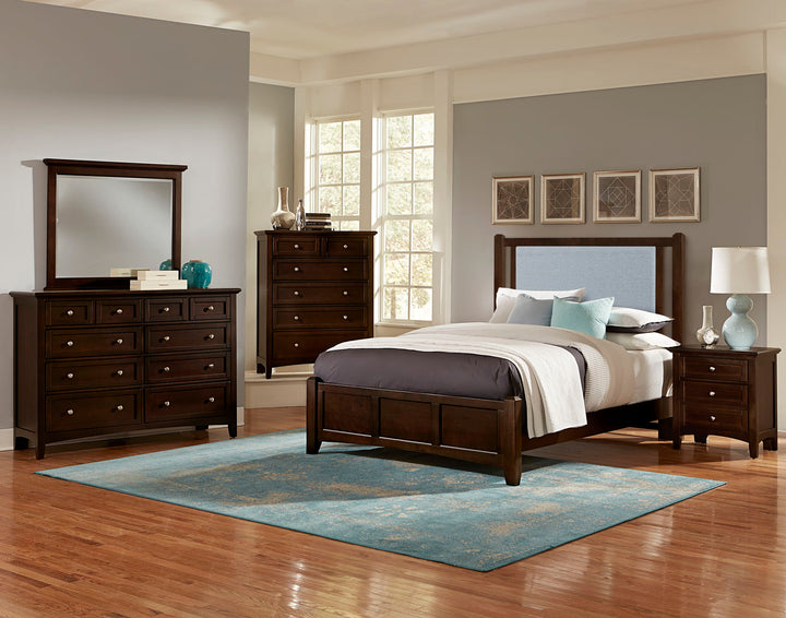 Bonanza - Ocean Blue Upholstered Bed With Mansion Footboard - Roberts Furniture & Mattress (Yorktown, VA)