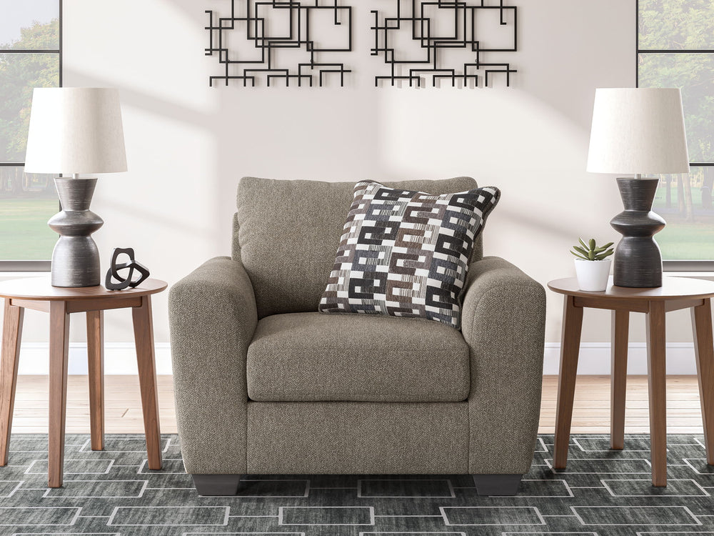 Triston-Peaks - Chair And A Half - Suede - Roberts Furniture & Mattress (Yorktown, VA)