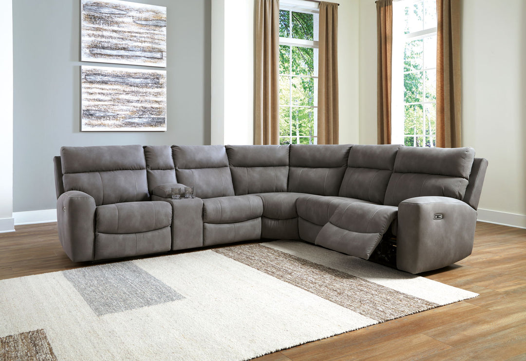 Next-Gen Durapella - Power Reclining Sectional Set - Roberts Furniture & Mattress (Yorktown, VA)