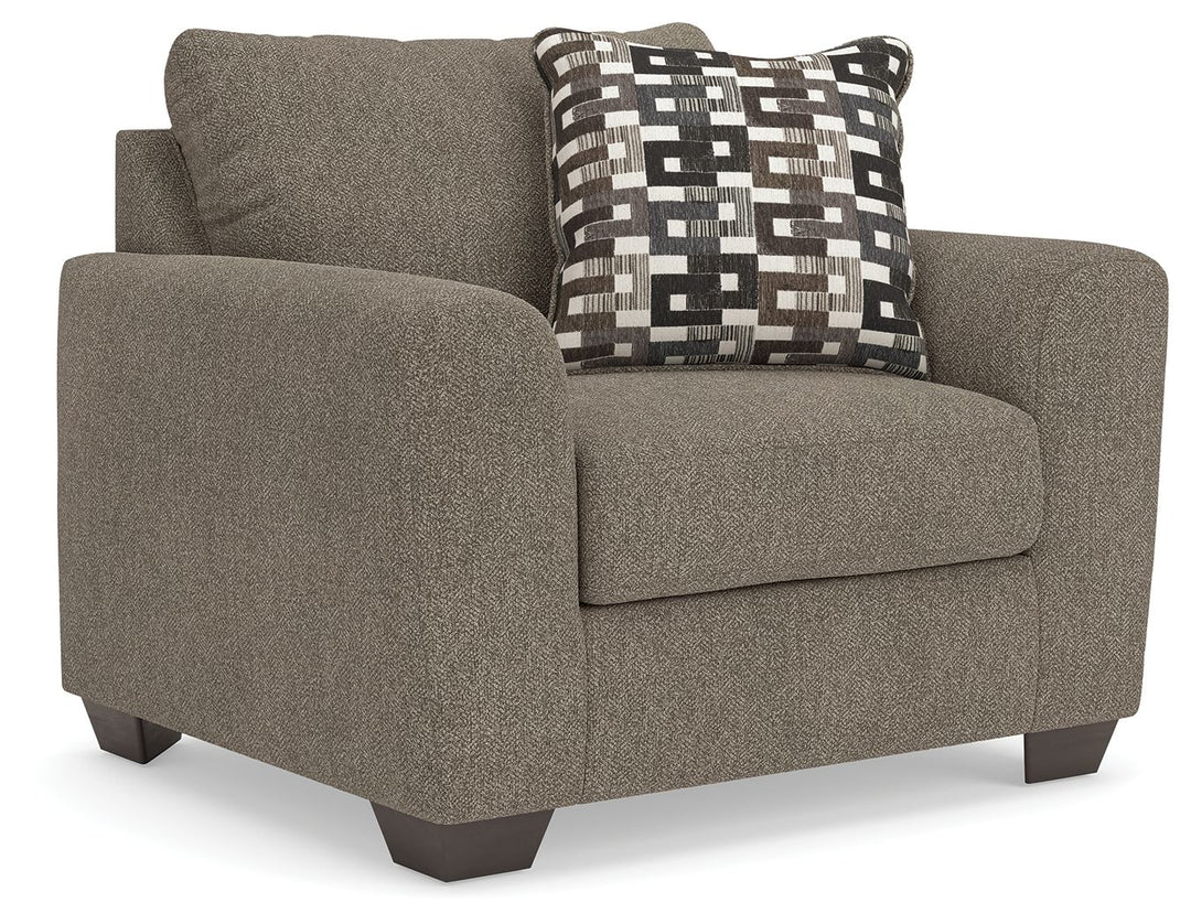 Triston-Peaks - Chair And A Half - Suede - Roberts Furniture & Mattress (Yorktown, VA)