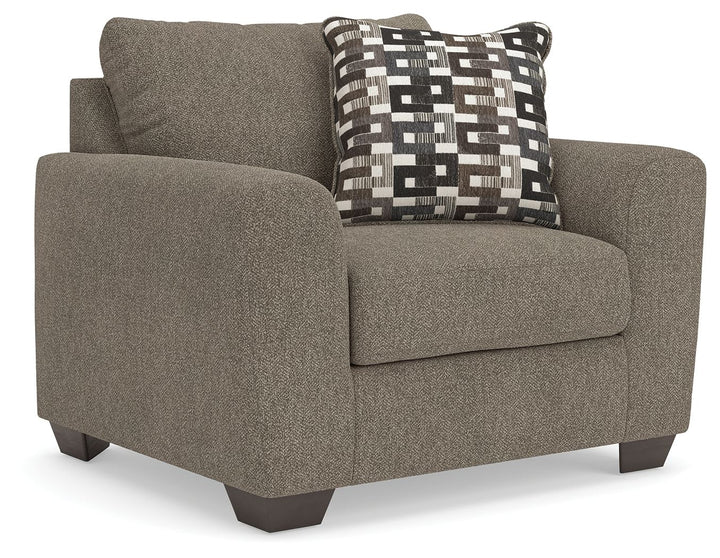 Triston-Peaks - Chair And A Half - Suede - Roberts Furniture & Mattress (Yorktown, VA)