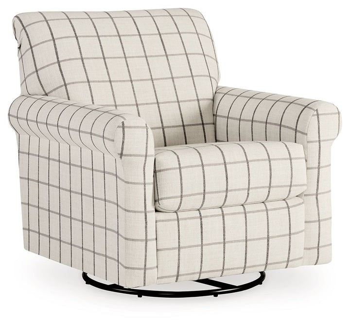 Davinca - Swivel Glider Accent Chair - Charcoal
