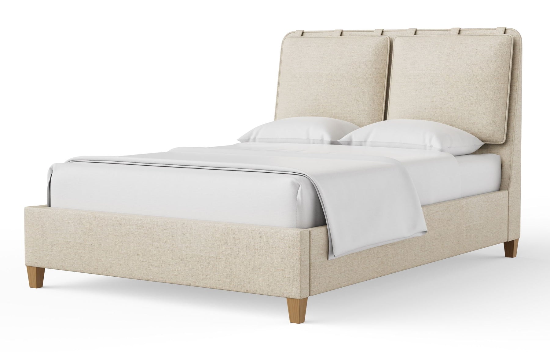Nordhaven - Upholstered Bed - Clear Maple Legs - Roberts Furniture & Mattress (Yorktown, VA)