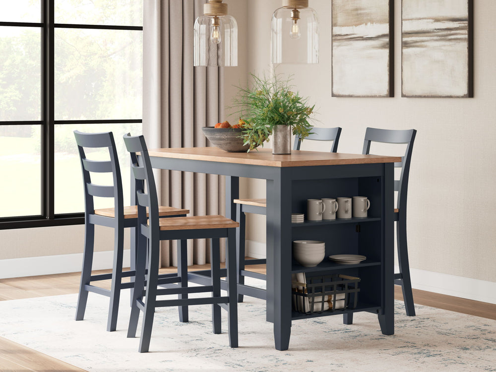 Gesthaven - Rectangular Dining Room Counter Set - Roberts Furniture & Mattress (Yorktown, VA)