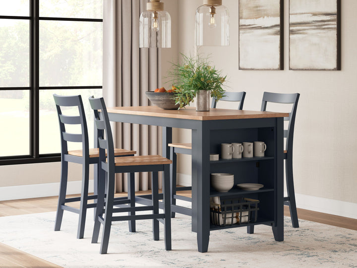 Gesthaven - Rectangular Dining Room Counter Set - Roberts Furniture & Mattress (Yorktown, VA)