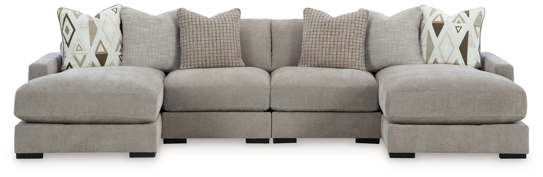Aslan Court - Sectional With Ottoman Set - Roberts Furniture & Mattress (Yorktown, VA)