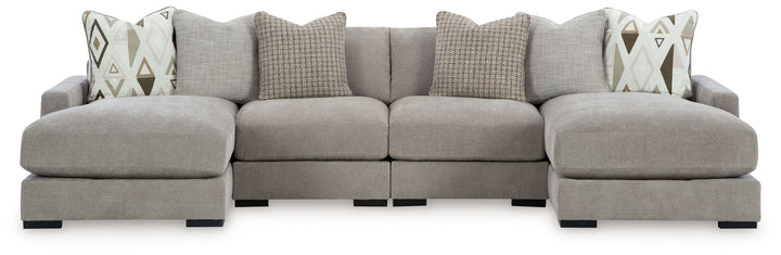 Aslan Court - Sectional With Ottoman Set - Roberts Furniture & Mattress (Yorktown, VA)