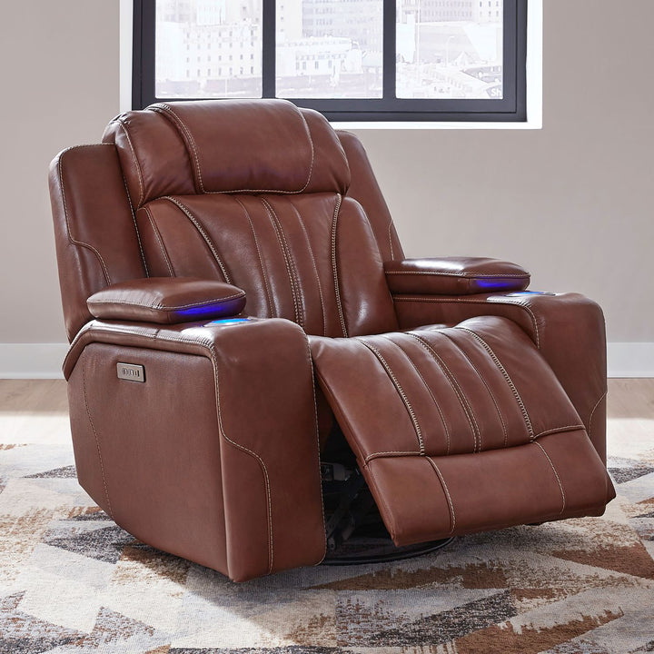 Caswell - Swivel Glider Recliner P2 - Brown
