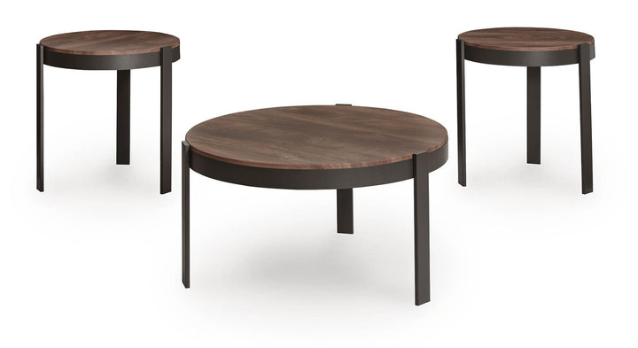 Horizon Hills - Occasional Table Set (Set of 3) - Brown / Black - Roberts Furniture & Mattress (Yorktown, VA)
