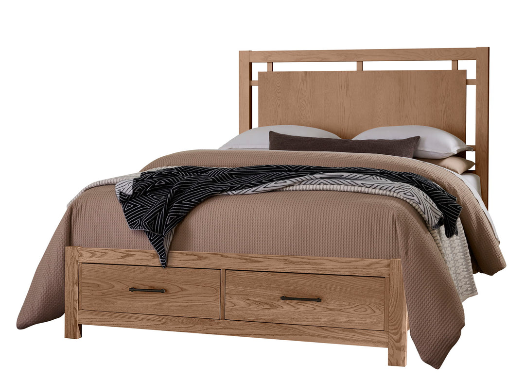 Lodge & Loft - Floating Panel Bed With Footboard Storage