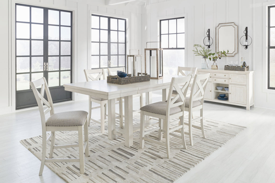 Robbinsdale - Rectangular Counter Height Dining Extension Table Set - Roberts Furniture & Mattress (Yorktown, VA)