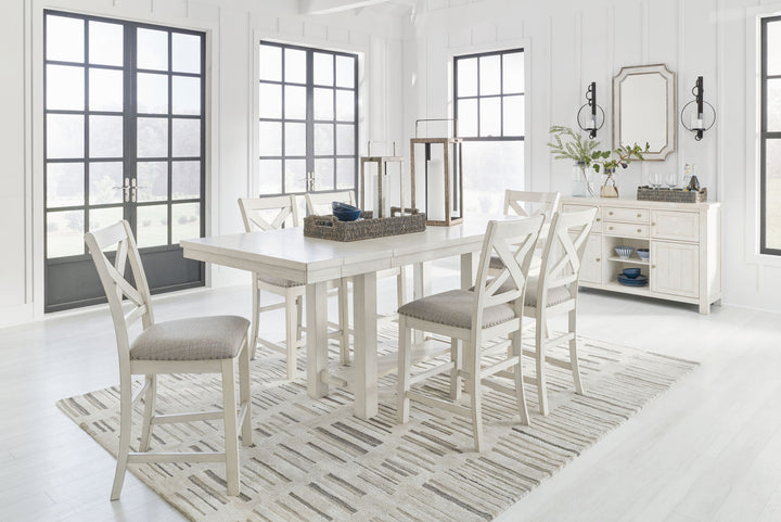 Robbinsdale - Rectangular Counter Height Dining Extension Table Set - Roberts Furniture & Mattress (Yorktown, VA)