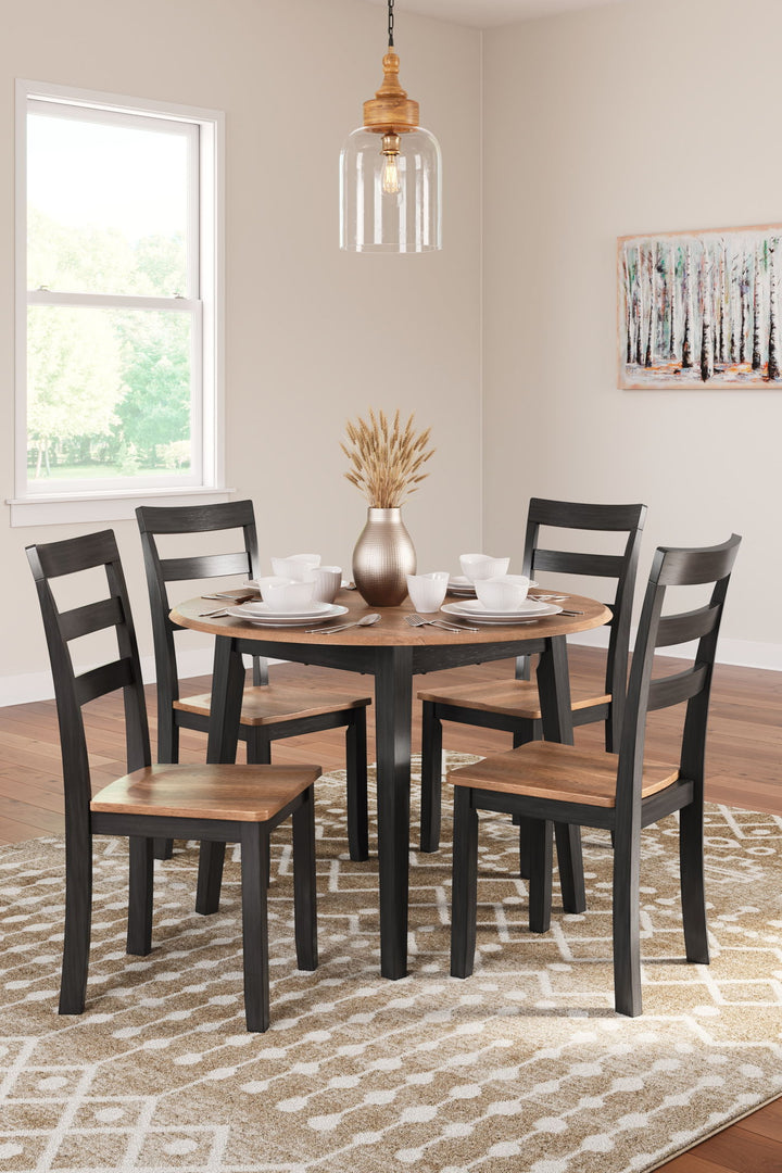 Gesthaven - Round Dining Room Drop Leaf Table Set - Roberts Furniture & Mattress (Yorktown, VA)