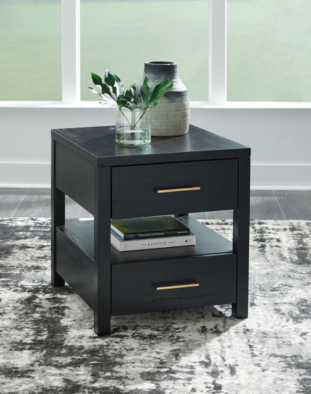 Winbardi - Rectangular End Table - Black