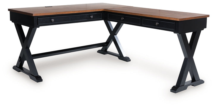 Wildenauer - Home Office Desk And Return - Brown / Black