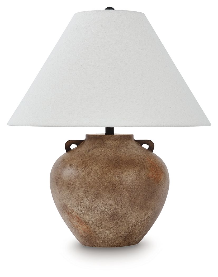Ferrilby - Poly Table Lamp - Antique Beige - Roberts Furniture & Mattress (Yorktown, VA)