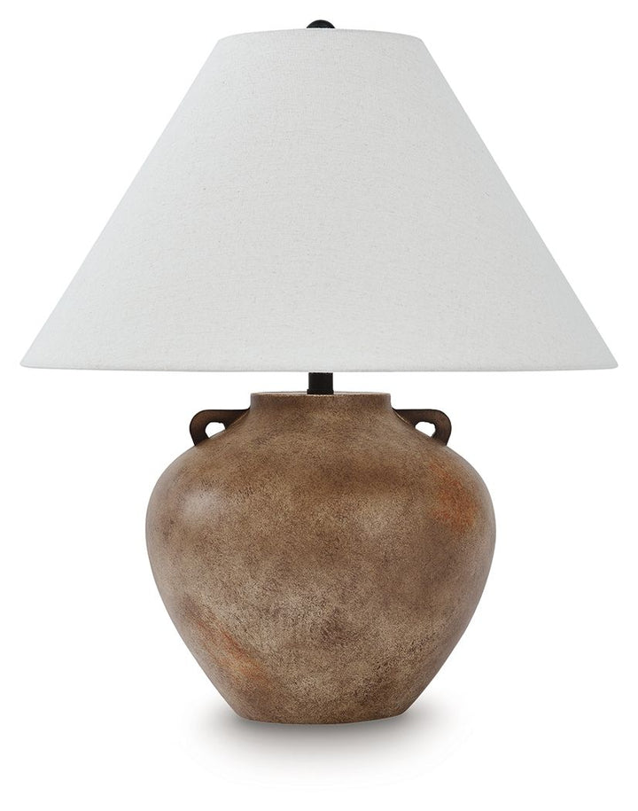 Ferrilby - Poly Table Lamp - Antique Beige - Roberts Furniture & Mattress (Yorktown, VA)