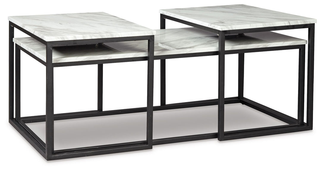 Donnesta - Occasional Table Set (Set of 3) - Gray / Black