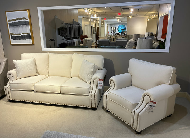 Lancer Sofa and Chair Set - Lambswool Ivory - Floor Model