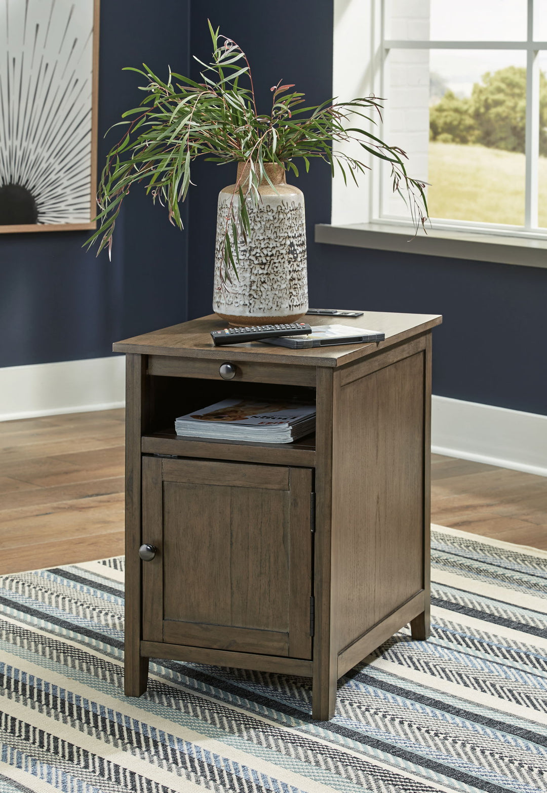 Treytown - Chair Side End Table - Grayish Brown