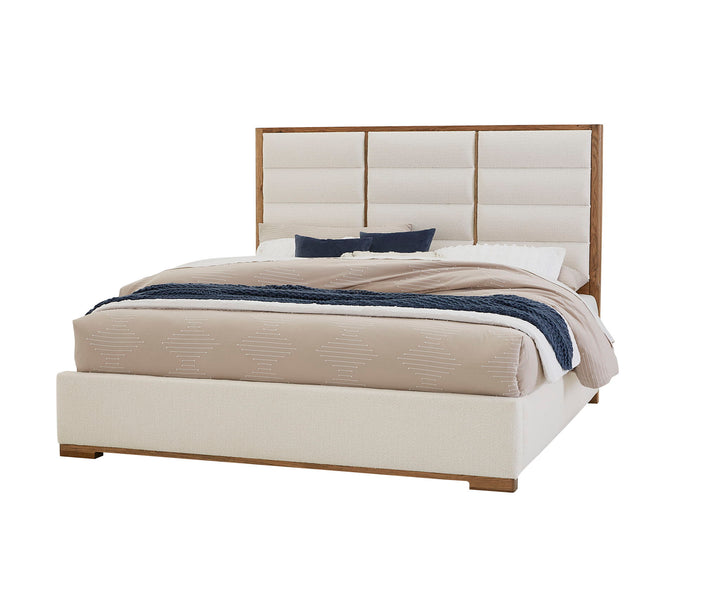 Crafted Oak - Erin's Upholstered Bed (Headboard, Footboard And Rails) - Roberts Furniture & Mattress (Yorktown, VA)