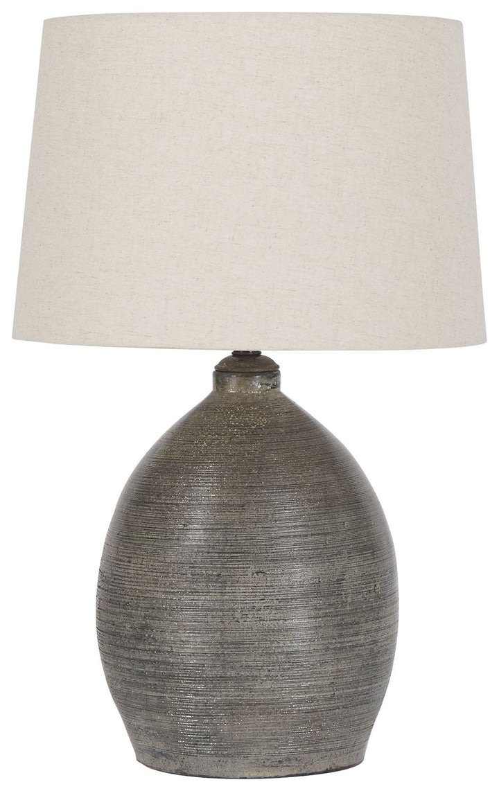 Joyelle - Terracotta Table Lamp  - Gray