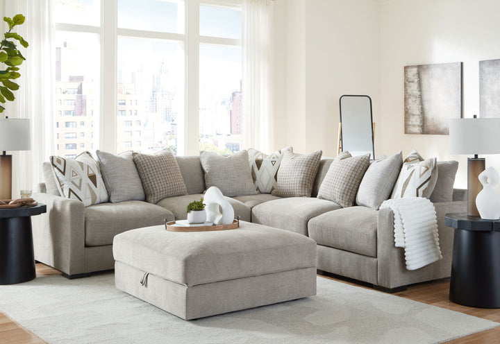 Aslan Court - Sectional With Ottoman Set - Roberts Furniture & Mattress (Yorktown, VA)