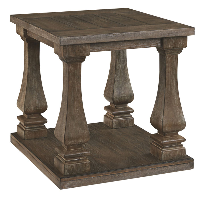 Johnelle - Rectangular End Table - Gray