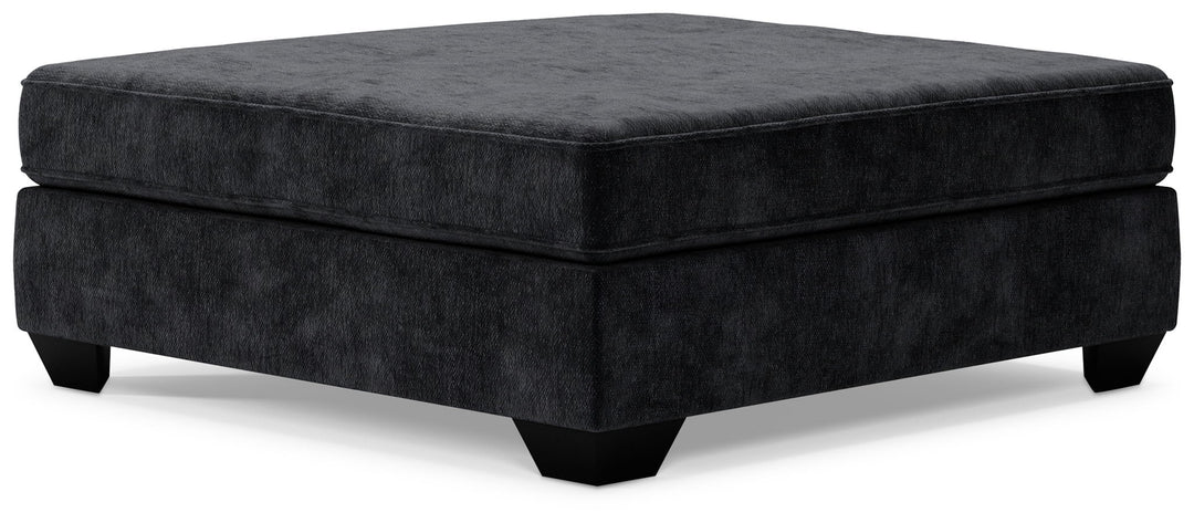 Lavernett - Oversized Accent Ottoman - Charcoal - Roberts Furniture & Mattress (Yorktown, VA)
