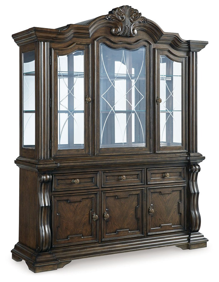 Maylee - Dining Buffet And Hutch - Dark Brown