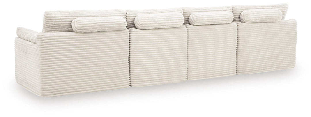 Fannin - 4-Piece Sectional With Ottoman - Ivory - Roberts Furniture & Mattress (Yorktown, VA)