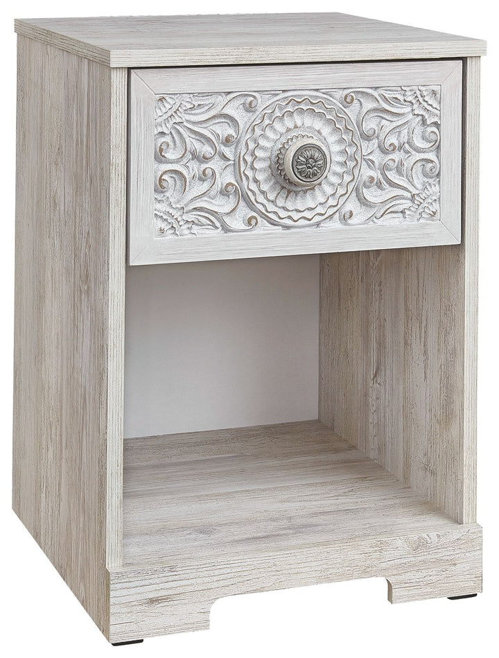 Paxberry - One Drawer Night Stand - Whitewash