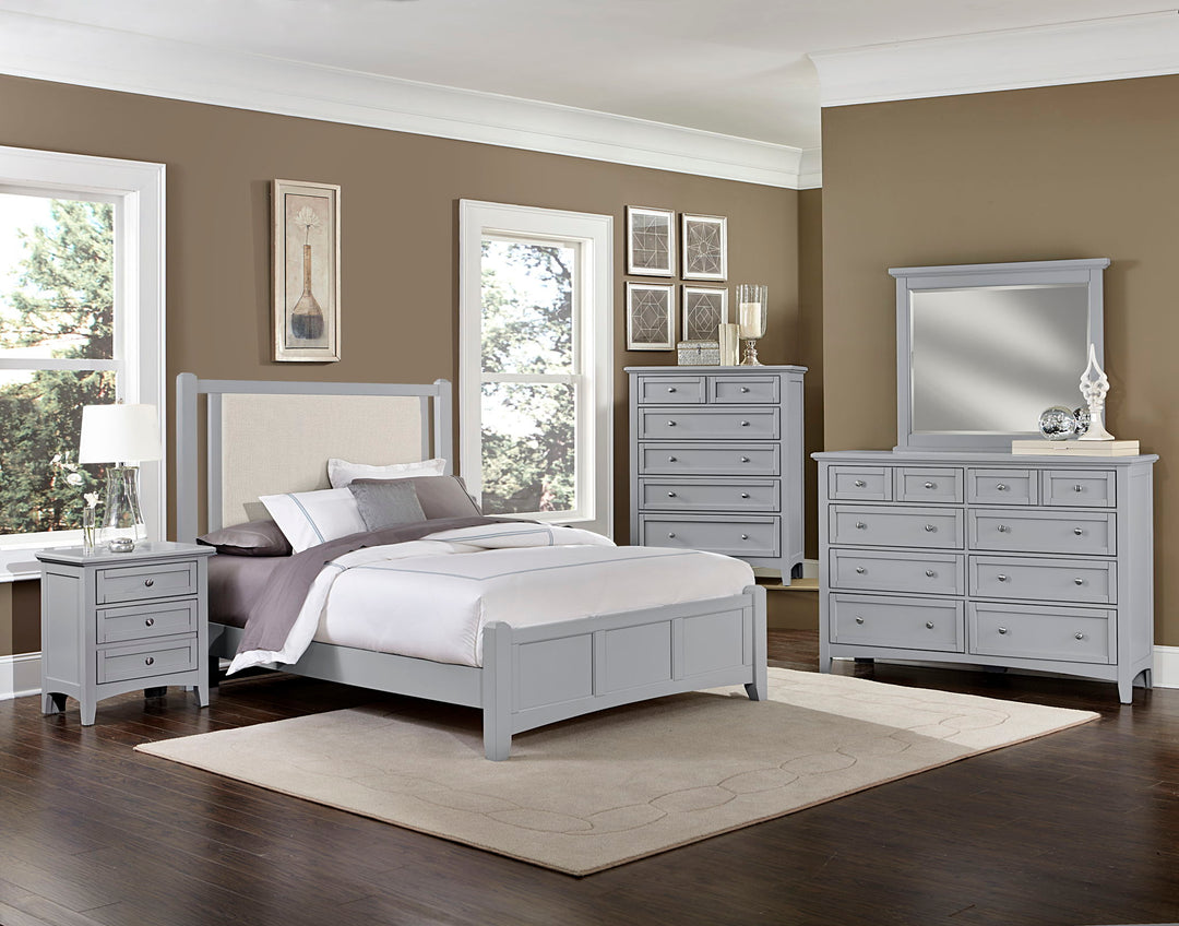 Bonanza - Linen Upholstered Bed With Mansion Footboard - Roberts Furniture & Mattress (Yorktown, VA)