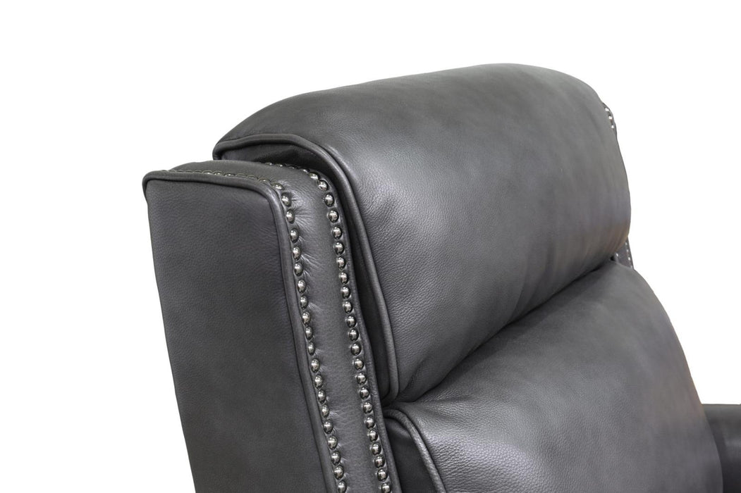 BarcaLounger Barrett Power Recliner with Power Head Rest in Wrenn Gray - Roberts Furniture & Mattress (Yorktown, VA)